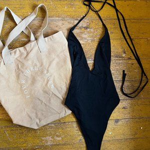 437 Swimwear THE JOHNSON ONE PIECE / BLACK LARGE